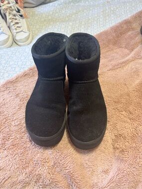 UGG Black Short Platform Boots